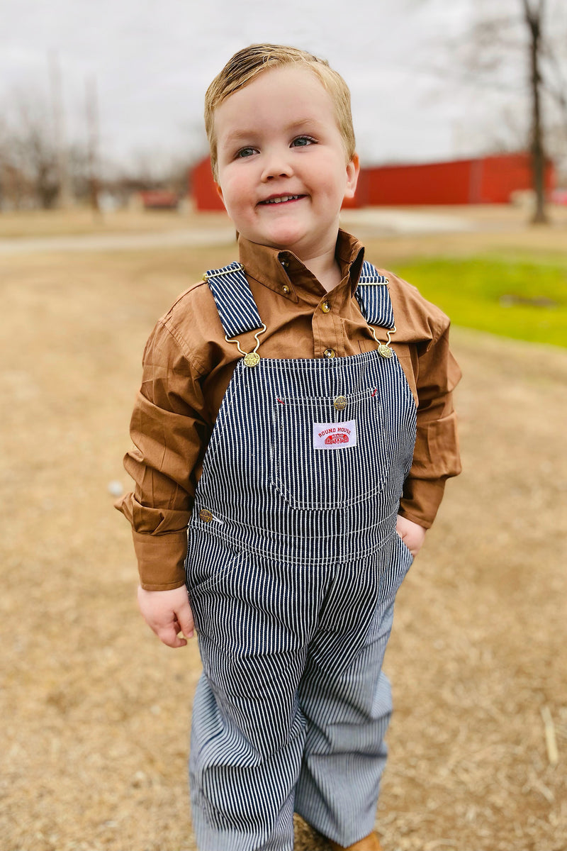 Men's Hickory Stripe Bib Overalls