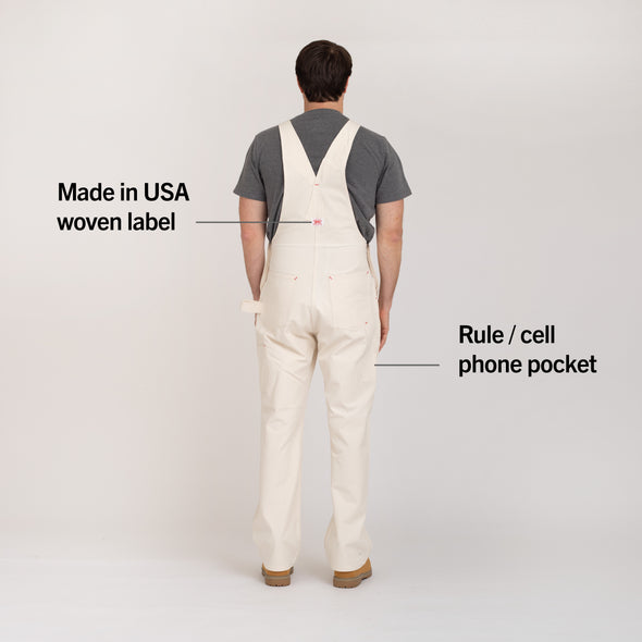 #71 Natural Painter Bib Overalls - MADE IN USA