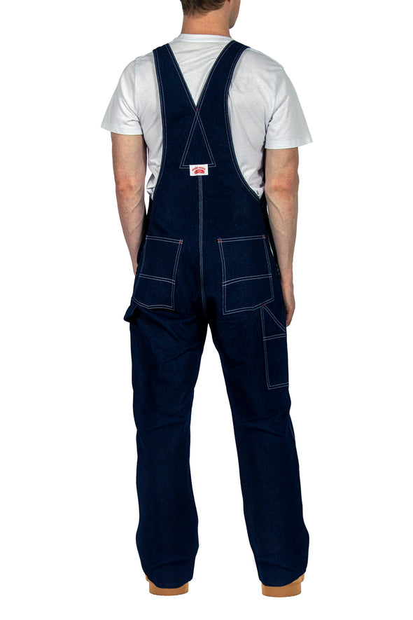 #980 Classic Blue Denim Zipper Fly Bib Overalls