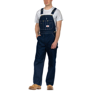 #980 Classic Blue Denim Zipper Fly Bib Overalls - IRREGULARS – Round ...