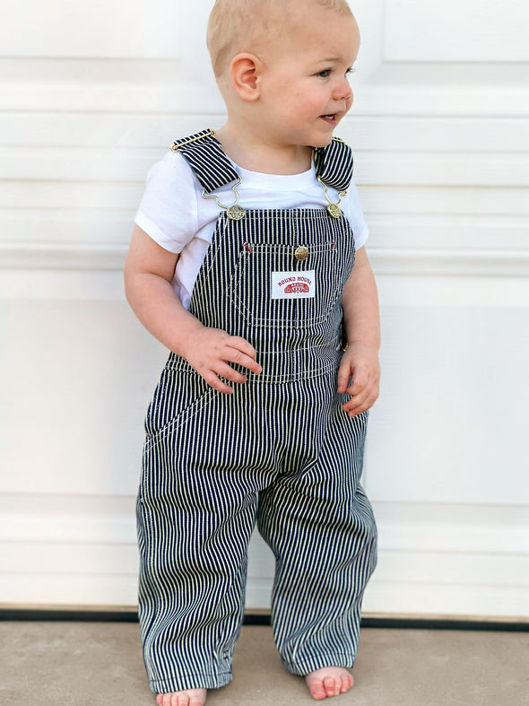 #61 Kid's Playwear Hickory Stripe Bib Overalls - IRREGULARS