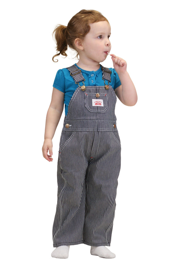 #61 Kid's Playwear Hickory Stripe Bib Overalls