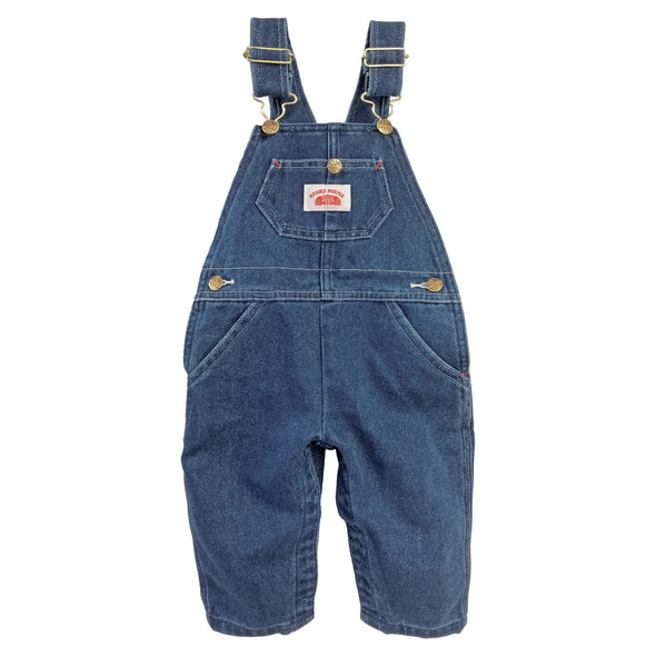 #7 Kid's Stonewashed Blue Denim Bib Overalls - IRREGULARS