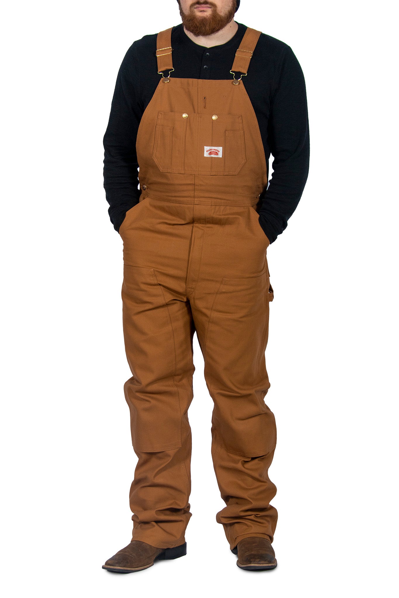 #83 Heavy Duty Brown Duck Bib Overalls - Main Image