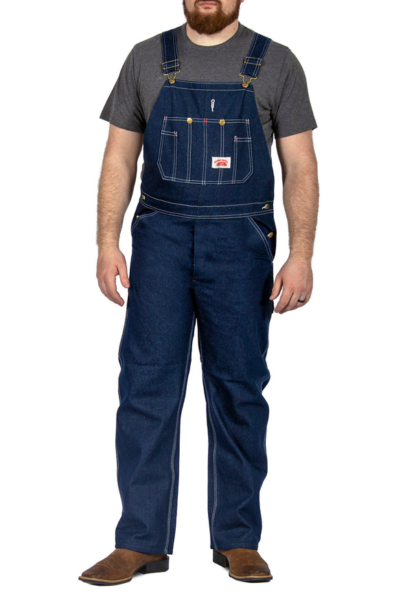 #980 Classic Blue Denim Zipper Fly Bib Overalls