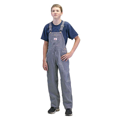 #63 Youth Hickory Stripe Bib Overalls